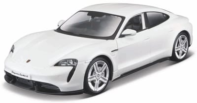 Maisto Modelauto - Porsche Taycan - wit - 7,5 x 3,5 cm - schaalmodel