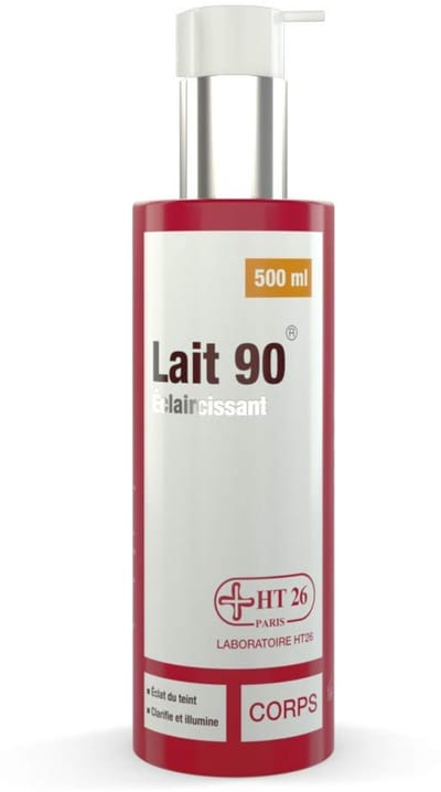 HT26 Lait Éclaircissant 90 – Verhelderende Bodymilk met Hoge Concentratie Actieve Ingrediënten – Tegen Pigmentvlekken & Droge Huid – Voor Donkere & Gemengde Huid – 500m