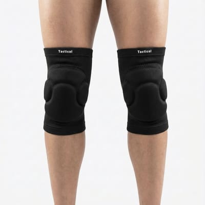 Tactical Fightwear Knee Pads Zwart Set van 2 - 2 cm EVA Padding - MMA, BJJ, Wrestling- Maat S