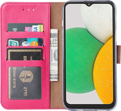 Samsung Galaxy A03 Core Hoesje - Pink – hoesje Samsung A03 Core – book case Samsung A03 Core - Arara