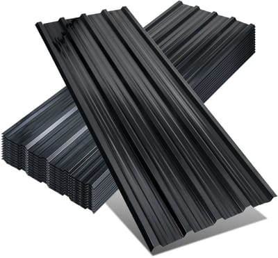 Dakplaten – 36 Stuks 129x46cm ca. 21 m² - Roestbestendig Antraciet - met handschoenen