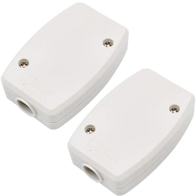 2 stuks 3-polige elektrische aansluitdoos - Waterdichte connector blok Junction Box