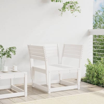 vidaXL - Tuinstoel - massief - grenenhout - wit