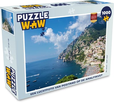 Puzzel Een luchtfoto van Positano op de Amalfikust - Legpuzzel - Puzzel 1000 stukjes volwassenen