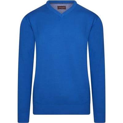 Cappuccino Italia - Heren Trui Pullover Royal - Blauw - Maat XL