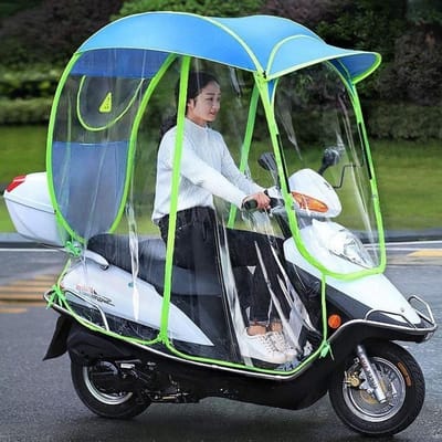 Scootmobiel Regenhoes - Beschermhoes - Bescherming tegen Weer - Reflecterende Strip - 3000 Gram - Zwart