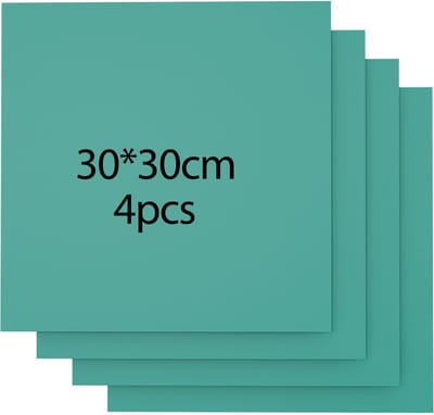Creatorally 4 PCS multiplexplaten - groen - 3 mm - laserhout - Lindenhout voor Lasersnijden - 30 x 30 cm - Lasertriplex voor Snijden en Graveren - Onbehandeld Houten Plaat voor doe-het-zelf CNC-snijden, houtverbranding - Gekleurd Multiplex Plaat