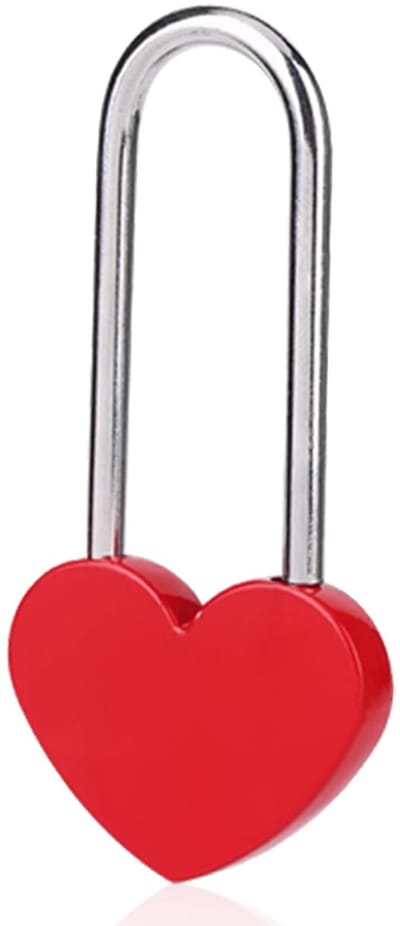 Hartvormig Hangslot - Rood Liefdeshart - Geen Sleutel Vereist