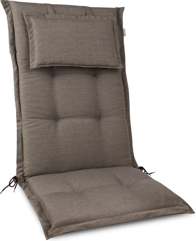 Beautissu HighLux HL – Tuinkussen Hoge Rug Kussen 120x50x7cm – Outdoor Zitkussen voor Tuinstoel Taupe