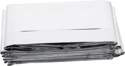 Nooddeken Opvouwbaar - Isolatiedeken Warmtedeken - Outdoor Noodgebruik - Dubbelzijdig Aluminiumfolie - 210x130cm - Zilver