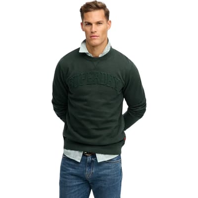 Superdry Trui Vintage Athletic Tonal Crew M2014382a A7h Eagle Green Mannen Maat - S