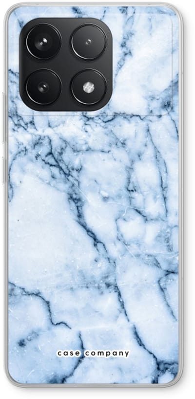 Case Company® - Hoesje geschikt voor Xiaomi Poco F6 Pro hoesje - Blauw marmer - Soft Cover Telefoonhoesje - Bescherming aan alle Kanten en Schermrand