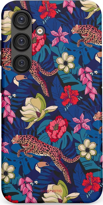 Casetastic Hoesje Geschikt voor Samsung S25 - Stijlvolle Beschermende Duo-layer Case - Jungle parade