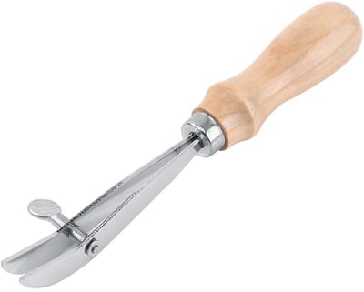Dailygoody - Leerwerk Gereedschap - Verstelbare Scheukenverwijderaar - Handgereedschap voor DIY - Beige - Ambachtelijke Snijgereedschap - Ideaal voor