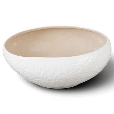 BRICARD BARLES STONE SCHAAL | 23X20,5X8,5 CM WIT-TAUPE