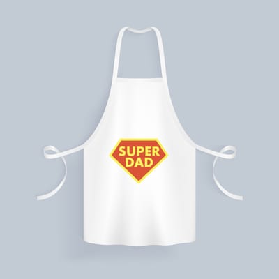 Akyol - super dad Keukenschort - Vader - papa - vaderdag - cadeau - verjaardag - kado - 82 bij 71 cm