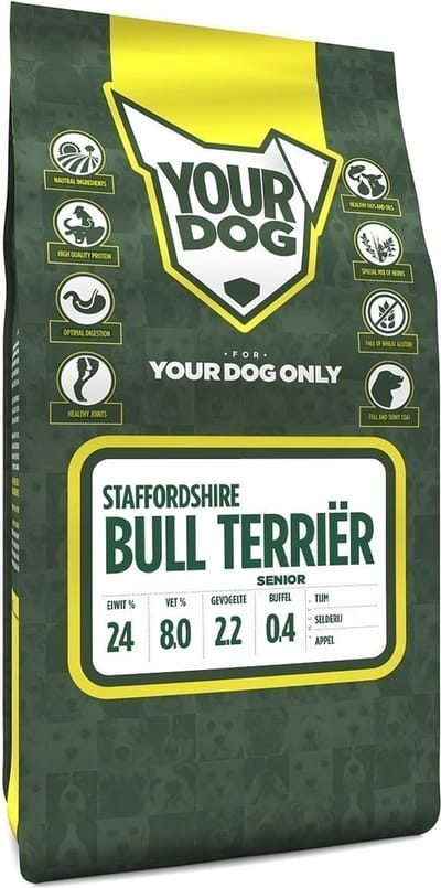 Yourdog Staffordshire bull terriër Rasspecifiek Senior Hondenvoer 6kg | Hondenbrokken