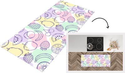 Keukenloper - Loper keuken - Patroon - Eten - Zomer - 120x50 cm - Keukenloper vinyl