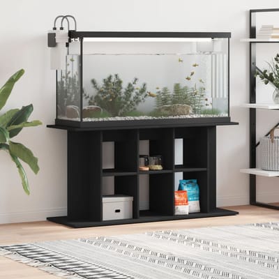 vidaXL - Aquariumstandaard - 120x40x60 - cm - bewerkt - hout - zwart