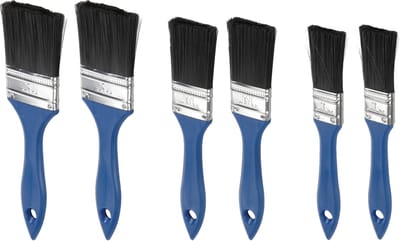 FX Tools Verfkwasten set plat - set van 6x stuks - 25/38/50 mm waterbasis en oliebasis verf