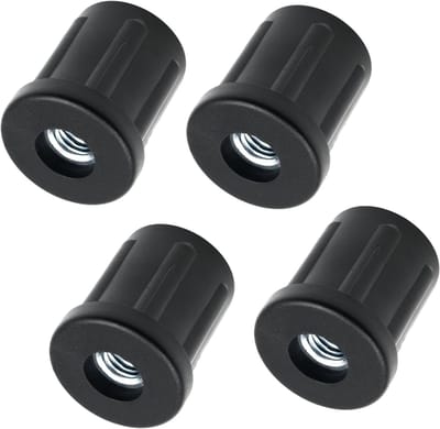 Dailygoody - schroefdraadstop - ronde buisstop - robuust en duurzaam - Ø 25 mm - meubelpoten - ideaal voor zware meubels - 4 stuks