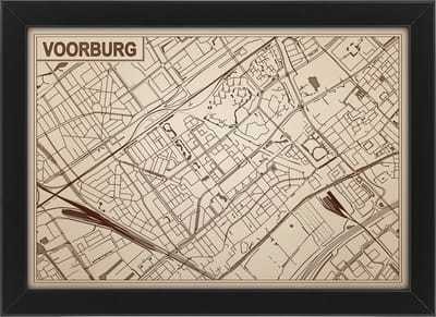 Decoratief Beeld - Houten Van Voorburg - Hout - Bekroned - Bruin - 21 X 30 Cm