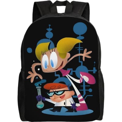 Dexter's Experimentele Avontuur Laptop Rugzak Vrouwen Mannen Casual Boekentas voor School College Studenten Sciencefiction Tas One Size