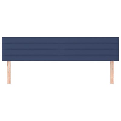 vidaXL - Hoofdborden - 160x5x78/88 - cm - stof - blauw