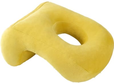 Bovista Bureau Kussen - Travel Pillow Vliegtuig - Nekkussen - Neck Pillow - Reiskussen - Kampeer Kussen - Geel