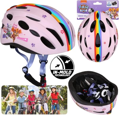 Paw Patrol Roze kinderfietshelm IN-MOLD, meisjes, VERSTELBAAR 52-56 cm