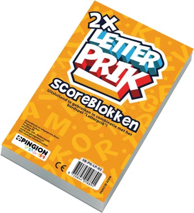 Pingion Games - Scoreblokken - Letterprik - 2 stuks