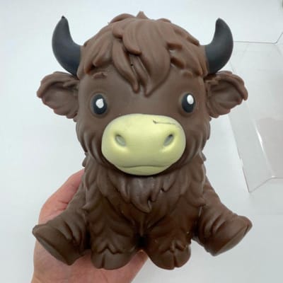 Jumbo Hooglandkoe Stressballen Squishies Knijpspeelgoed Knijpbal Fidget Speelgoed Voor Volwassenen Langzaam Rijzend Stressverlichting Knijpspeelgoed