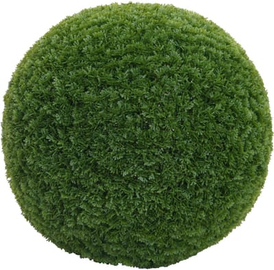 Kunststruik MCW-O96, thuja-bol decoratieve plant kunstplant levensboom kunstmatig, buiten, polyethyleen Ø 52 cm