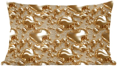 Sierkussens - Kussentjes Woonkamer - 60x40 cm - Druppels - Organisch - Goud