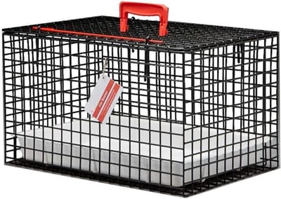 YOR® Kattenbench – Draadkooi – Bench Voor Hond of Kat – Kattenkooi – Zwart - 48cm x 32cm x 31cm