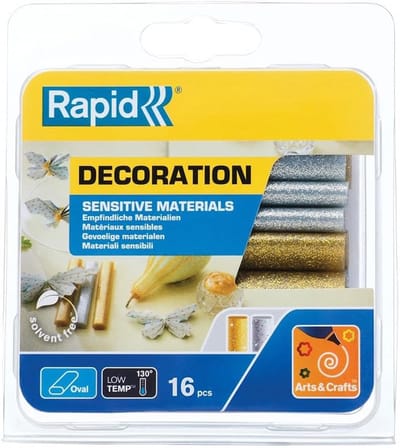 Glitter Lijmsticks - Decoratie Lijm - Hobby en Decoratie - Lage Temperatuur - 18 Stuks - Zilver Goud