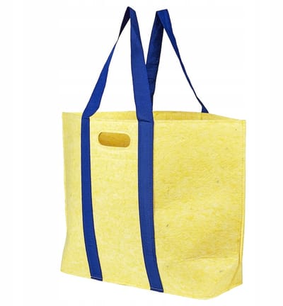 Grote Gele Strandtas 44x67 cm - Duurzaam en Ruim