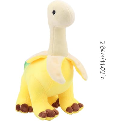28cm Schattige Gepelde Banaan Brontosaurus Pluche Speelgoed Zacht Gevuld Draak Dier Gepelde Banaan Brontosaurus Speelgoed Voor Kinderen Verjaardagscadeau 28cm wit
