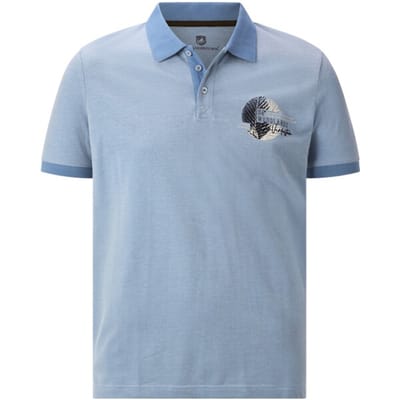 Jan Vanderstorm herren Poloshirt - 56/58 - lichtblauw - Plus Size