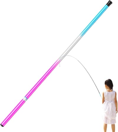 Glasvezel hengel - Kleine intrekbare hengel - Vissen op beekjes - Sterke koolstofvezel - 40 cm gekrompen - Blauw roze
