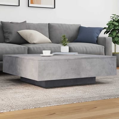 vidaXL - Salontafel - 100x100x31 - cm - bewerkt - hout - betongrijs