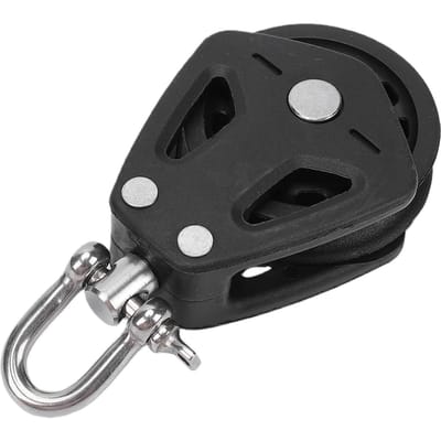 50mm Enkele Zwenkbare Zeilblok Roestvrijstalen Lagering Nylon Wiel Marine Katrol voor Marine Touwgeleiding