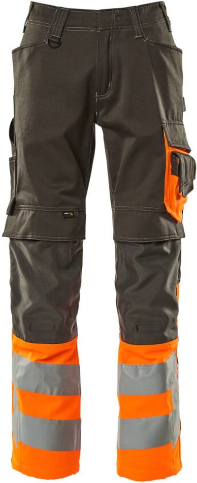 Mascot Safe Supreme Broek met kniezakken 15679-860 - donkerantraciet/hi-vis oranje - C51 - 76