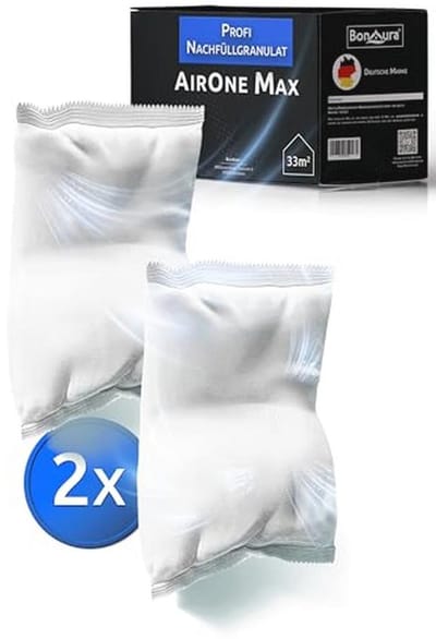 Luchtontvochtiger Navulverpakking 2 x 980 g - Voordeelset voor Schimmel- en Geurbescherming