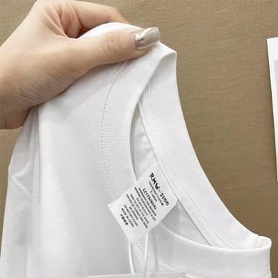 Marque de Mode T-shirt à Manches Courtes Homme Coton Été Rétro Manches Mi-longues T-shirt Ample Homme Vêtements Robe Couples XXXL white