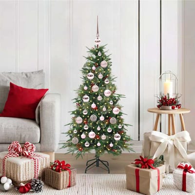 vidaXL - Kunstmatige - Hinged - Kerstboom - met - 150 - LED - Groen - 120 - cm - PE - en - PVC