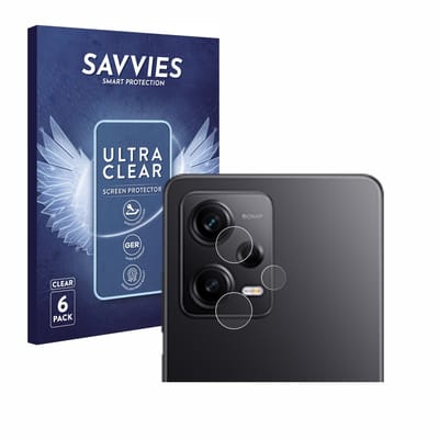 Savvies - Screenprotector voor Xiaomi Redmi Note 12 Pro 5G (ALLEEN Camera Lens) - Folie Beschermfolie transparant 6 Stuks