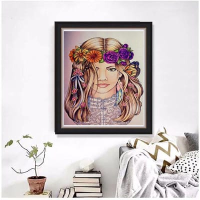 Home Karakter 5D Diamond Painting Cross Ctitch Kit Wanddecoratie Diamant Rond Diamantborduurwerk 20X30CM gray