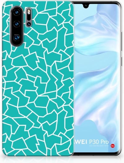 TPU Hoesje voor Huawei P30 Pro Hoesje maken Cracks Blue