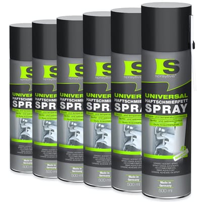 Spraytive 6x 500ml hechtsmeervet spray smeermiddel en kruipolie voor lagers scharnieren beschermt tegen slijtage en roest
